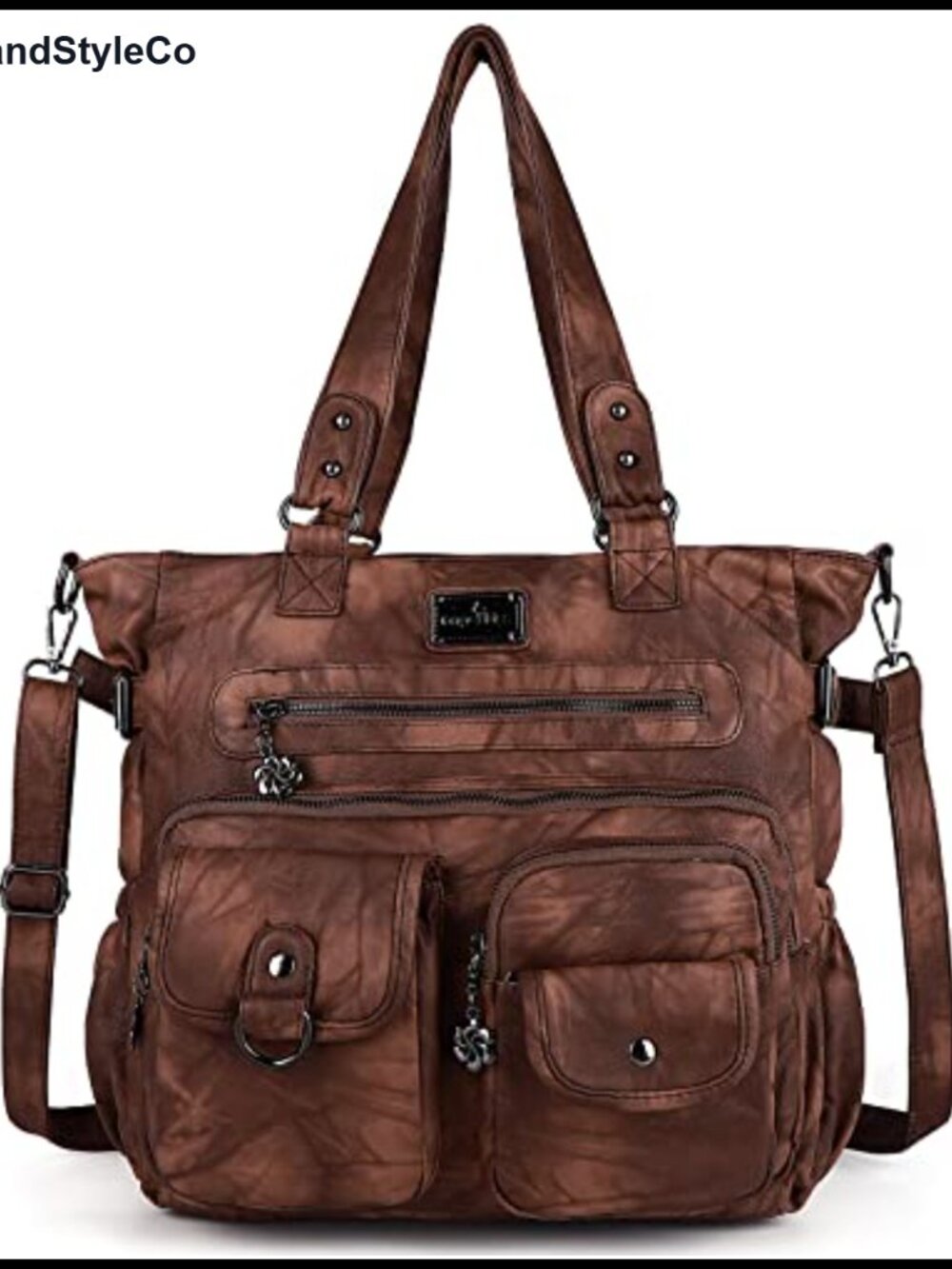 Soft PU Leather Hobo Shoulder Bag Crossbody Tote Purse